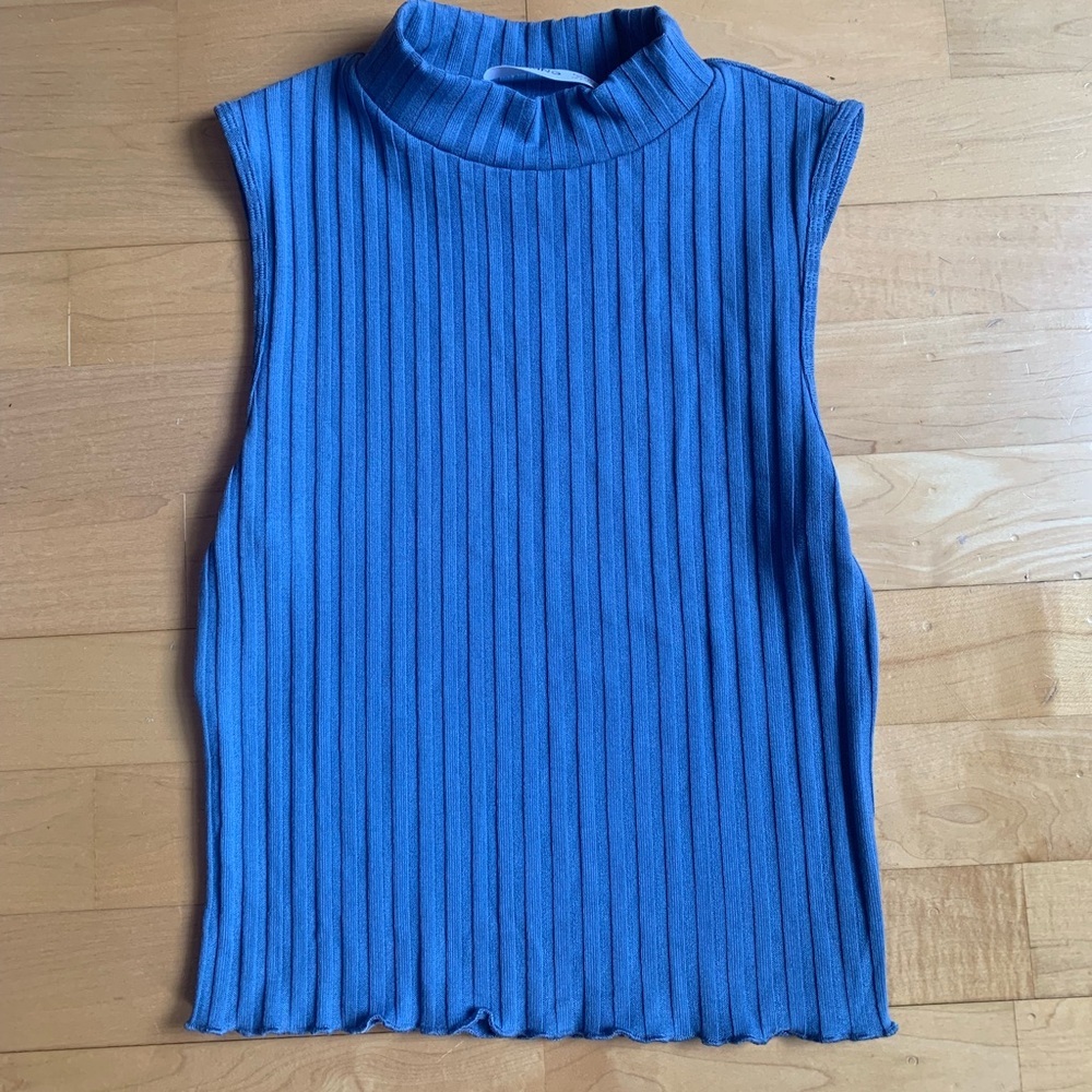 Blue tank top, MANGO